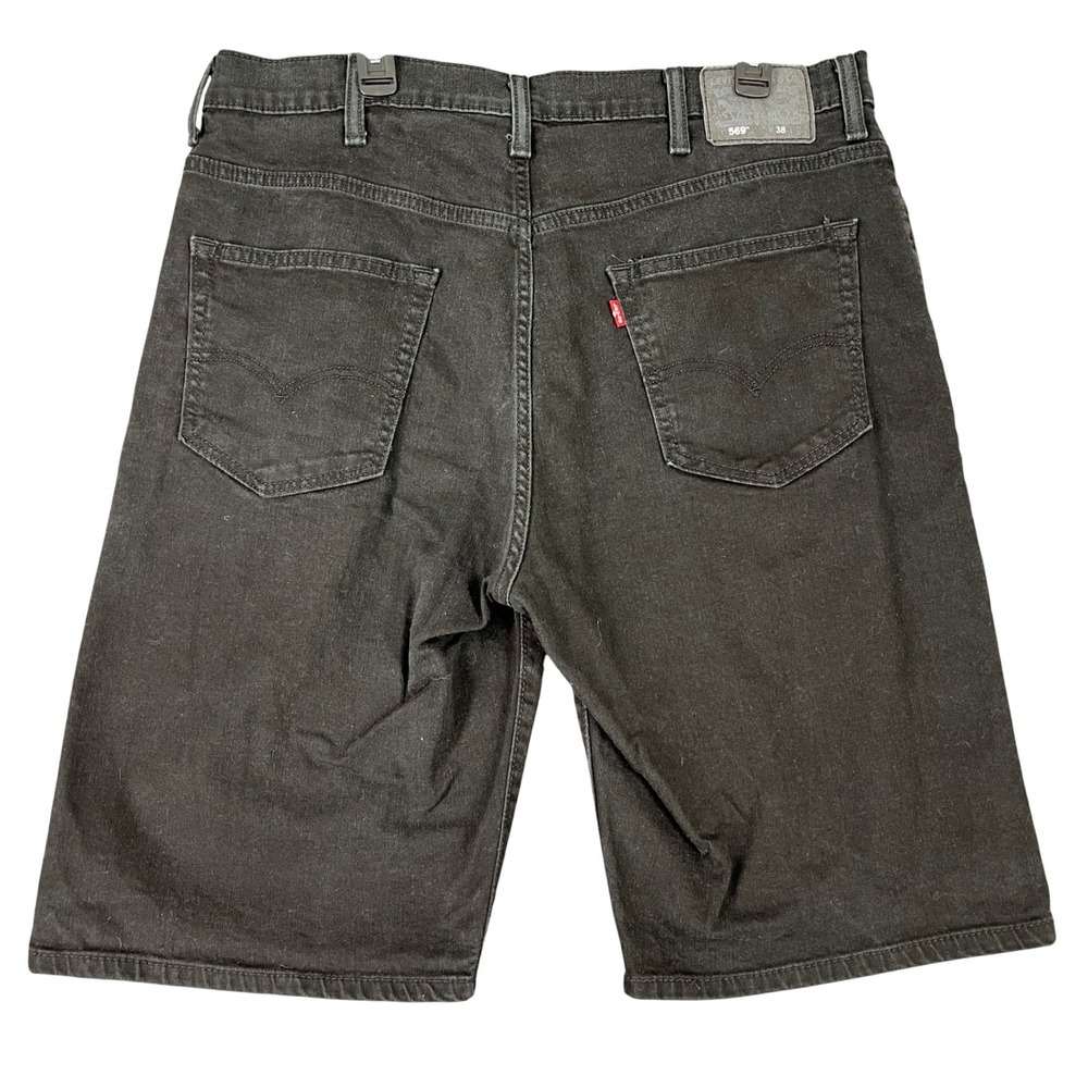 Levis 569 Loose Fit Black‎ Denim Shorts Mens W38 Casual Five Pocket Streetwear